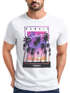 Herren T-Shirt Hawaii Summer Schriftzug Palmen Foto-Print Sommer Surfing Fashion Streetstyle Neverless®preview