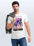 Herren T-Shirt Hawaii Summer Schriftzug Palmen Foto-Print Sommer Surfing Fashion Streetstyle Neverless®preview