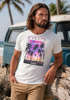 Herren T-Shirt Hawaii Summer Schriftzug Palmen Foto-Print Sommer Surfing Fashion Streetstyle Neverless®preview