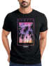 Herren T-Shirt Hawaii Summer Schriftzug Palmen Foto-Print Sommer Surfing Fashion Streetstyle Neverless®preview
