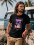 Herren T-Shirt Hawaii Summer Schriftzug Palmen Foto-Print Sommer Surfing Fashion Streetstyle Neverless®preview