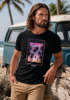 Herren T-Shirt Hawaii Summer Schriftzug Palmen Foto-Print Sommer Surfing Fashion Streetstyle Neverless®preview
