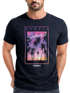 Herren T-Shirt Hawaii Summer Schriftzug Palmen Foto-Print Sommer Surfing Fashion Streetstyle Neverless®preview