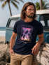 Herren T-Shirt Hawaii Summer Schriftzug Palmen Foto-Print Sommer Surfing Fashion Streetstyle Neverless®preview