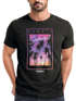 Herren T-Shirt Hawaii Summer Schriftzug Palmen Foto-Print Sommer Surfing Fashion Streetstyle Neverless®preview