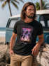Herren T-Shirt Hawaii Summer Schriftzug Palmen Foto-Print Sommer Surfing Fashion Streetstyle Neverless®preview