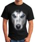 Herren T-Shirt - Husky Hund 3D Druck XXL - Comfort Fit MoonWorks®preview