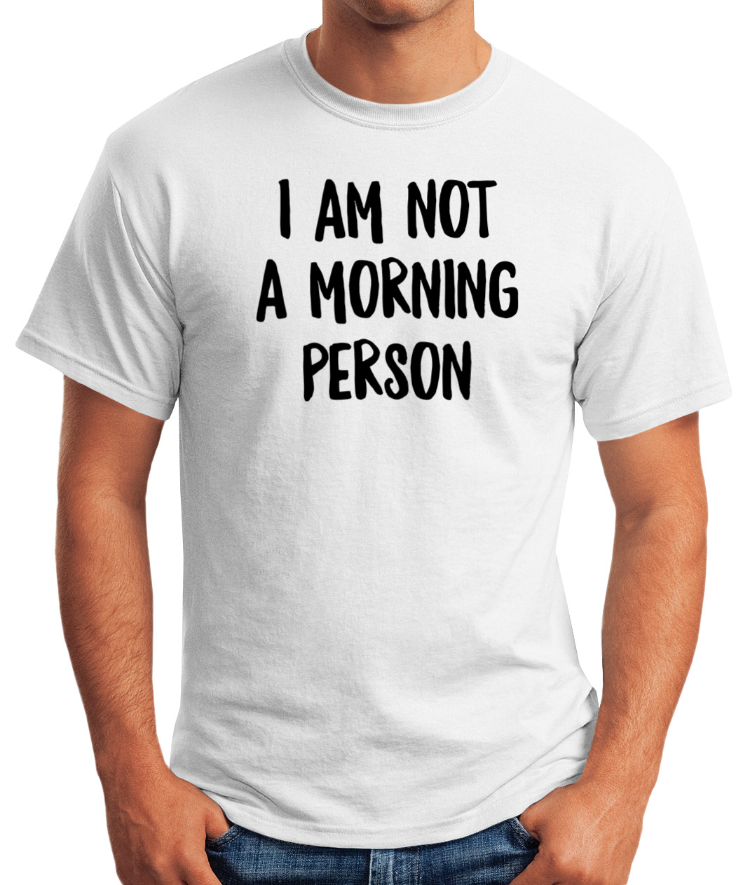 Herren TShirt I am not a morning person Spruch Sprüche Quote Fun