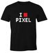 Herren T-Shirt I Love Pixel Fun-Shirt Nerd-Shirt Moonworks®preview