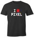 Herren T-Shirt I Love Pixel Fun-Shirt Nerd-Shirt Moonworks®preview