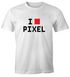 Herren T-Shirt I Love Pixel Fun-Shirt Nerd-Shirt Moonworks®preview