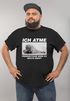 Herren T-Shirt Ich atme Produktiver wird es heute nicht Eisbär Fun-Shirt Spruch Tiermotiv Fotoprint Lustig Moonworks®preview