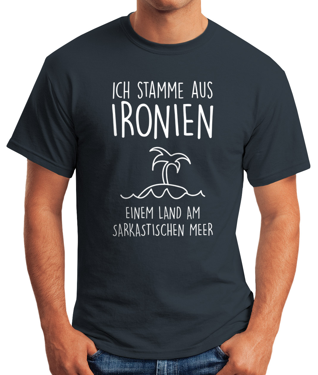 Ich stamme von Ironien im Sarkastischen Meer · Herren Premium Bio T-Shirt