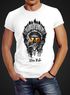 Herren T-Shirt Indian Skull Indianer Totenkopf Slim Fit Neverless®preview