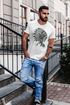 Herren T-Shirt Indianer Federn Häuptling Totenkopf Skull Feather Neverless®preview
