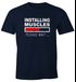 Herren T-Shirt Installing Muscles Please Wait Fitness Gym Bodybuilder Fun-Shirt Moonworks®preview