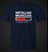 Herren T-Shirt Installing Muscles Please Wait Fitness Gym Bodybuilder Fun-Shirt Moonworks®preview