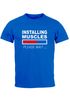 Herren T-Shirt Installing Muscles Please Wait Fitness Gym Bodybuilder Fun-Shirt Moonworks®preview