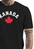Herren T-Shirt Kanada Flagge Flag Ahornblatt Schriftzug Aufschrift Grafik Männer Fashion Streetstyle Neverless®preview