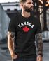 Herren T-Shirt Kanada Flagge Flag Ahornblatt Schriftzug Aufschrift Grafik Männer Fashion Streetstyle Neverless®preview