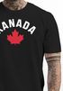 Herren T-Shirt Kanada Flagge Flag Ahornblatt Schriftzug Aufschrift Grafik Männer Fashion Streetstyle Neverless®preview