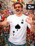 Herren T-Shirt Kartenspiel Kostüm Spielkarten Gruppenkostüm Partnerkostüm Fasching Karneval Faschingsshirt Moonworks®preview