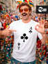 Herren T-Shirt Kartenspiel Kostüm Spielkarten Gruppenkostüm Partnerkostüm Fasching Karneval Faschingsshirt Moonworks®preview