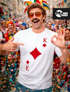 Herren T-Shirt Kartenspiel Kostüm Spielkarten Gruppenkostüm Partnerkostüm Fasching Karneval Faschingsshirt Moonworks®preview