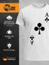 Herren T-Shirt Kartenspiel Kostüm Spielkarten Gruppenkostüm Partnerkostüm Fasching Karneval Faschingsshirt Moonworks®preview
