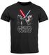 Herren T-Shirt Katzen Meme Meow Wars Laserschwert Kino Film Parodie Hollywood Fun-Shirt Spruch lustig Moonworks®preview