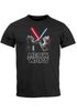 Herren T-Shirt Katzen Meme Meow Wars Laserschwert Kino Film Parodie Hollywood Fun-Shirt Spruch lustig Moonworks®preview