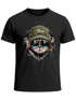 Herren T-Shirt Katzen-Motiv cool Kopfhörer Musik Fashion Streetstyle Neverless® preview