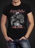 Herren T-Shirt King Of The Road Motorrad Biker Skelett Rockabilly Neverless®preview