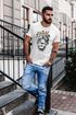 Herren T-Shirt König der Tiere Löwen-Kopf mit Krone Slim Fit Neverless®preview