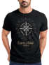 Herren T-Shirt Kompass Windrose Navigator Segeln Slim Fit Neverless®preview