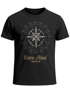 Herren T-Shirt Kompass Windrose Navigator Segeln Slim Fit Neverless®preview