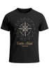 Herren T-Shirt Kompass Windrose Navigator Segeln Slim Fit Neverless®preview