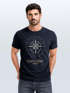 Herren T-Shirt Kompass Windrose Navigator Segeln Slim Fit Neverless®preview