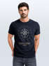 Herren T-Shirt Kompass Windrose Navigator Segeln Slim Fit Neverless®preview