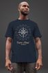 Herren T-Shirt Kompass Windrose Navigator Segeln Slim Fit Neverless®preview