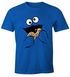 Herren T-Shirt Krümelmonster Keks Cookie Monster Fasching Karneval Kostüm Moonworks®preview