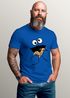 Herren T-Shirt Krümelmonster Keks Cookie Monster Fasching Karneval Kostüm Moonworks®preview