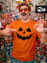 Herren T-Shirt Kürbis Halloween Party Kostüm Fasching Herbst Männer Fun-Shirt lustig Moonworks®preview
