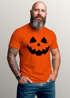 Herren T-Shirt Kürbis Halloween Party Kostüm Fasching Herbst Männer Fun-Shirt lustig Moonworks®preview