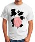 Herren T-Shirt Kuh Kostüm Verkleidung Karneval Fasching Fastnacht lustig Fun-Shirt Moonworks®preview