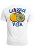 Herren T-Shirt La Dolce Vita | Sommer Grafikshirt mit Zitrusfrucht Retro Print | Italien Lifestyle Design Printshirt  Kurzarm Baumwolle Neverless® preview