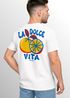 Herren T-Shirt La Dolce Vita | Sommer Grafikshirt mit Zitrusfrucht Retro Print | Italien Lifestyle Design Printshirt  Kurzarm Baumwolle Neverless® preview