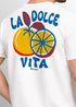 Herren T-Shirt La Dolce Vita | Sommer Grafikshirt mit Zitrusfrucht Retro Print | Italien Lifestyle Design Printshirt  Kurzarm Baumwolle Neverless® preview