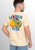 Herren T-Shirt La Dolce Vita | Sommer Grafikshirt mit Zitrusfrucht Retro Print | Italien Lifestyle Design Printshirt  Kurzarm Baumwolle Neverless® preview