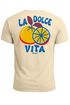 Herren T-Shirt La Dolce Vita | Sommer Grafikshirt mit Zitrusfrucht Retro Print | Italien Lifestyle Design Printshirt  Kurzarm Baumwolle Neverless® preview
